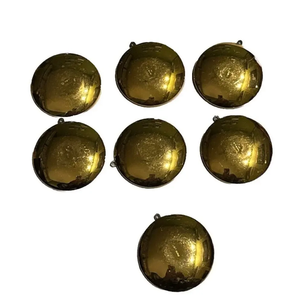 Oneida Disk Christmas Holiday VTG Ornament Set (7) Tree Bells Peace Star‎ READ